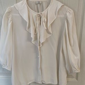 Wilfred Light Birch ruffle blouse Size M